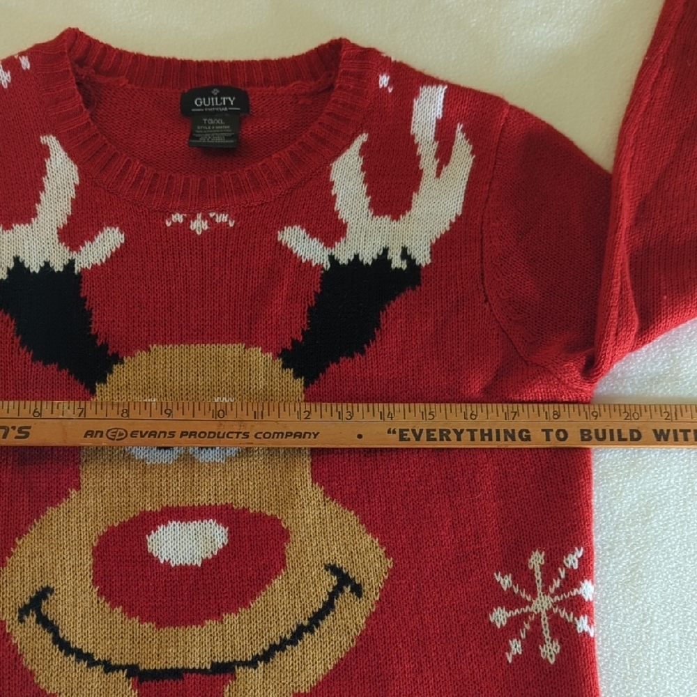 Reindeer Christmas Holiday Sweater - Picture 3 of 6